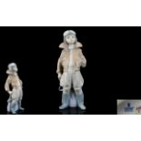 Lladro Porcelain Figure ' Little Pilot ' Model Num 6451. Sculpture - Francisco Catala.