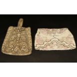 Two Art Deco Antique Seed Bead Evening Bags Each in good vintage condition,