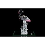 Swarovski S.C.S. Crystal Figure ' Flamingo ' Feathered Beauties Collection.