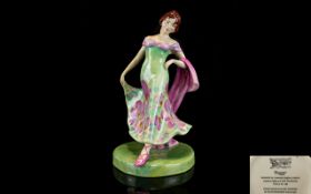 Peggy Davies Ceramics Ltd and Numbered Edition Hand Painted Porcelain Figure - Titled ' Peggy '