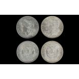 United States of America High Grade Silver One Dollars ( 2 ) Philadelphia Mints - Dates 1887 &