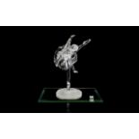 Swarovski Silver Crystal Figurine ' Ballerina ' When We Were Young Series. Designer Martin Zendron.