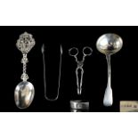 A Collection of Antique Silver Items (4) in total. Comprises 1.