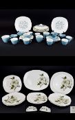Midwinter Dogwood Pattern designed by Jessie Tait circa 1957. 14 assorted items together with