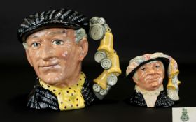 Royal Doulton Character Jugs, two in total. 1) 'Pearly King' Large D 6760 Designer S.J.Taylor.