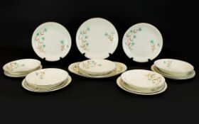 British Anchor Part Dinner Set ( 19 ) Pieces In Total. Comprising Dinner Plates, Side Plates, Oval