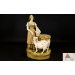 Royal Dux Bohemia Fine Quality Hand Painted Porcelain Figure Group.