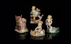 Four 'Laura's Attic' Limited Edition Figurines by Karen Hahn. 1.It's Been a Long Day' no 1342 2.