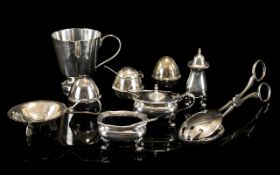 A Good Collection Of Vintage And Antique Silver Plated Items, Nine Items In Total.