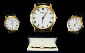 Raymond Weil - Nice Quality Gents 18ct Gold Plated - Date-Just Wrist Watch,