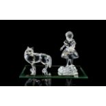 Swarovski Silver Crystal Figures ( 2 ) F