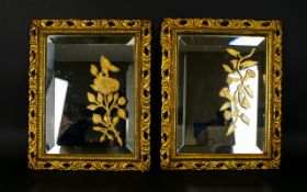 A Pair of Gilt frame Mirrors, With Appli