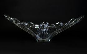 Clear Glass Murano Style Gondola Bowl, L