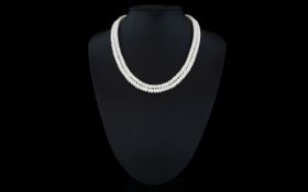 Pearl Necklace with 9ct Gold Clasp. Two