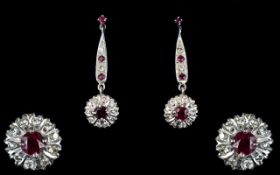 18ct White Gold - Nice Quality Ruby and