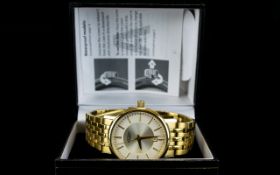 Rotary - Gents Date-Just Slim Gold Plate