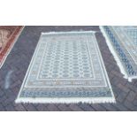 A Large Woven Silk Carpet Keshan rug wit