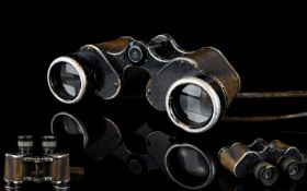 E. Leitz- Wehrmacht German Special Forces World War II Military Binoculars. 6x30 H/6400. Serial