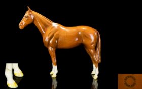 Beswick - Early Horse Figure ' Imperial ' Chestnut Colour way. Model No 1557. Designer Hallam and