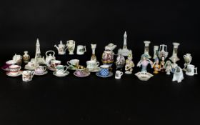 Collection of Assorted Crest Ware ( 18 ) In Total. Together with 7 Ladies Porcelain Pin Cushion