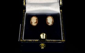 A Pair of 9ct Gold Stud Earrings.