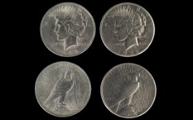 United States of American High Grade Morgan Silver Peace Dollar.