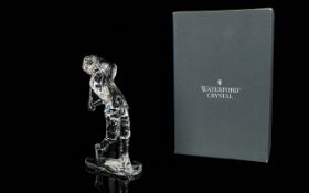 Waterford Crystal Golfer Figure In Full Swing, Approx 6.5 Inches High, Looks In Unused Condition and