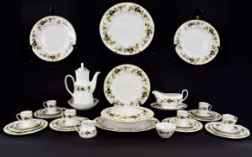 Royal Doulton 'Larchmont' Design Part Dinner Set, pattern number TC1019. Comprising coffee pot,