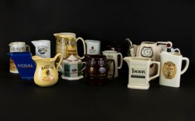 Brewenalia Interest. A Collection of Advertising Jugs (15) in total. Comprising of Bowmore Islay