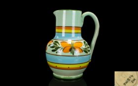 Hartrox / Castleford Hand Decorated Stoneware Jug, Marked to Base. PM 8T4 / DM. Vibrant Leaf Design.