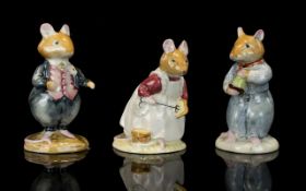 Royal Doulton Animal Figures ( 3 ) In Total. Comprises 1/ Clover 1987 DBH16- Approx 3.5 Inches High.