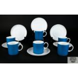 Susie Cooper Wedgwood Six Demitasse Coffee Cans Bone china espresso cups and matching saucers in '