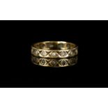 Ladies 9ct Gold Diamond Set. Full Eternity Ring for Hallmark. Set with 14 Diamonds, Ring Size M.