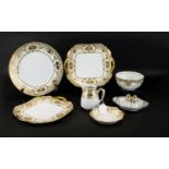 A Collection of Noritake (9) pieces in total. 'Basket of Flowers' design with silver and gold