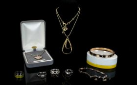 A Good Collection Of Contemporary Silver Costume Jewellery Approx 13 items in total, each boxed.