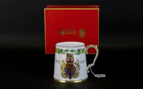 Spode Silver Jubilee China Tankard with box.