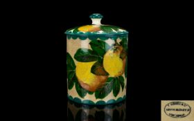 Wemyss - Early and Large Lidded ' Apples ' Jar, Marked T.