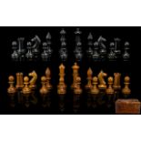 Antique Period Staunton Chess Set with Period Box - Please See Photos.