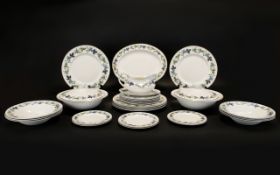 Royal Doulton 'Burgundy' Part Dinner Service Each marked to base TC100. Comprises two tureens, gravy