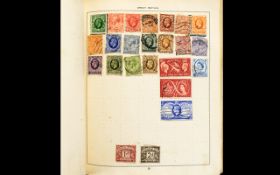 Red Quickchange Springback Stamp Album. Well fitted with stamps from around the world. Many
