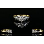 18ct Gold and Platinum Set Single Stone Diamond Ring. Diamonds of Good Colour and Clarity. Est
