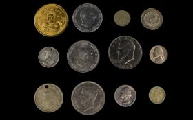 A Collection of World Coins ( 12 ) Coins In Total - Please See Photo.