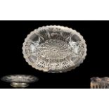 Victorian Period Wonderful Quality Solid Silver Footed Shallow Footed Dish,