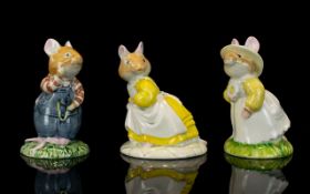 Royal Doulton Animal Figures ( 3 ) In Total. Comprises 1/ Primrose Woodmouse 1982 Stamped - Approx