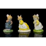 Royal Doulton Animal Figures ( 3 ) In Total. Comprises 1/ Primrose Woodmouse 1982 Stamped - Approx