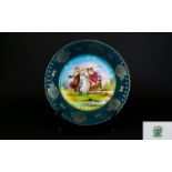 Antique Period Austrian Victorian Handpainted Porcelain Cabinet Plate. Sighed 'Kaufmann'.