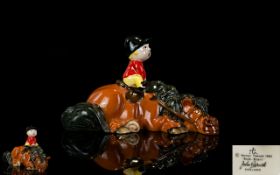 Beswick Norman Thelwell Cartoon Novelty Figure ' Kick Start ' Model No 2769. Date 1982 - 1983.