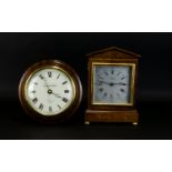 Two Modern Quartz Clocks comprising of ''Comitti Of London'' mantel clock with white chapter dial