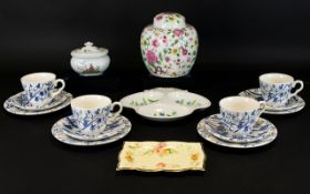 A Small Collection of Pottery comprising Old Foley 'Chinese Rose' ginger jar, Royal Staffordshire '