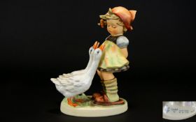 M. J. Hummel Ltd and Numbered Edition Large Figurine ' Goose Girl ' ( Hum 47/11 ) This Is No 124